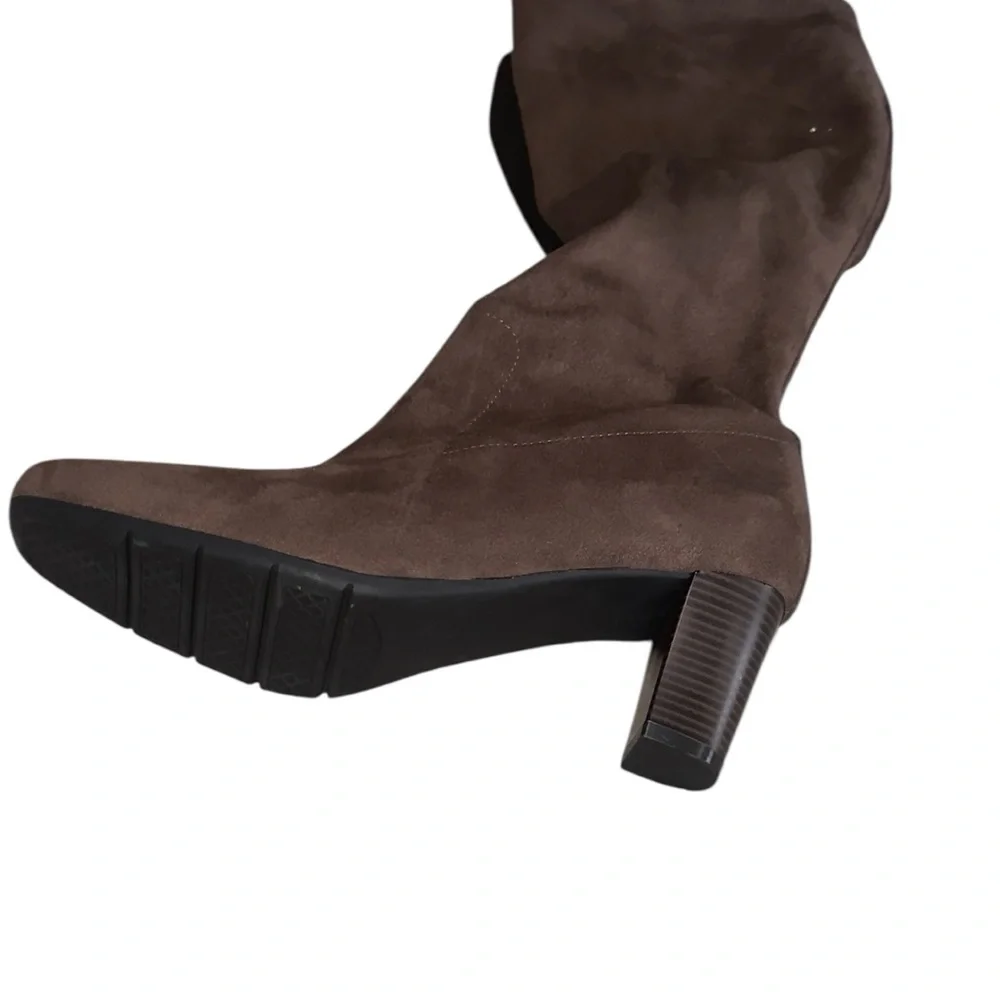NEW Aerosoles Clover Knee-High Boots Brown 11M Foam Footbed Slip Resistant